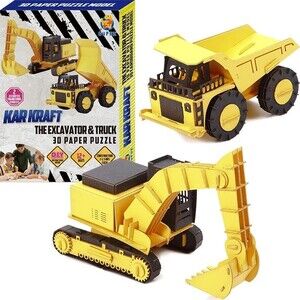 3D board Model Kit Working Vehicle Excavator Truck Puzzle